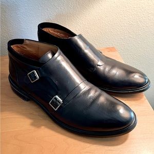 Paul Smith black double monk ankle boots Sz 10 US